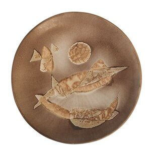 Ariane Mathieu for Ateliers Nobiling Midcentury Decorative Pottery Plate France